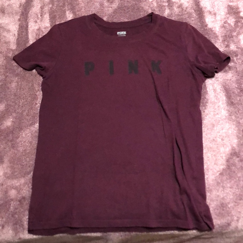 Burgundy pink short sleeve size small
